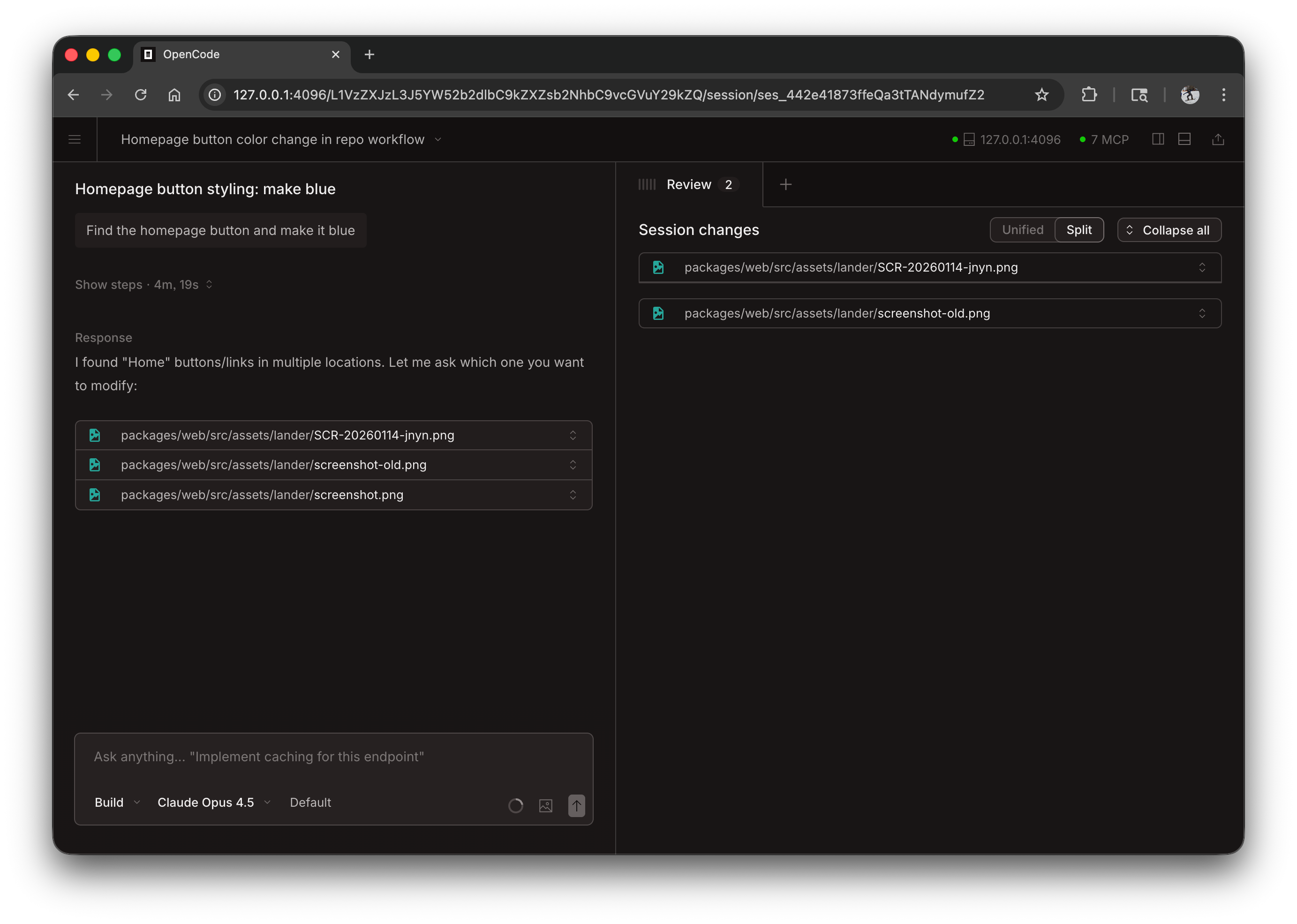 slopcode Web - Aktywna sesja